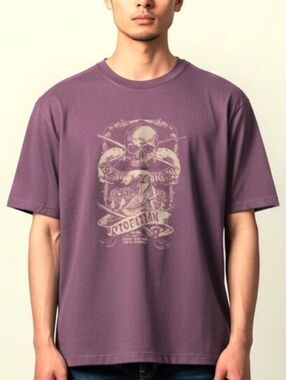 Tofino Tofitian American Apparel Heathered Plum Graphic Tee